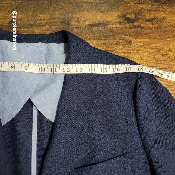 Huckberry Taylor Stitch Everyday Telegraph Blazer 44 R Wool Knit Navy NWOT - Picture 6 of 12